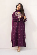PZ-545 Embroidered Purple Unstitched 3 Pcs